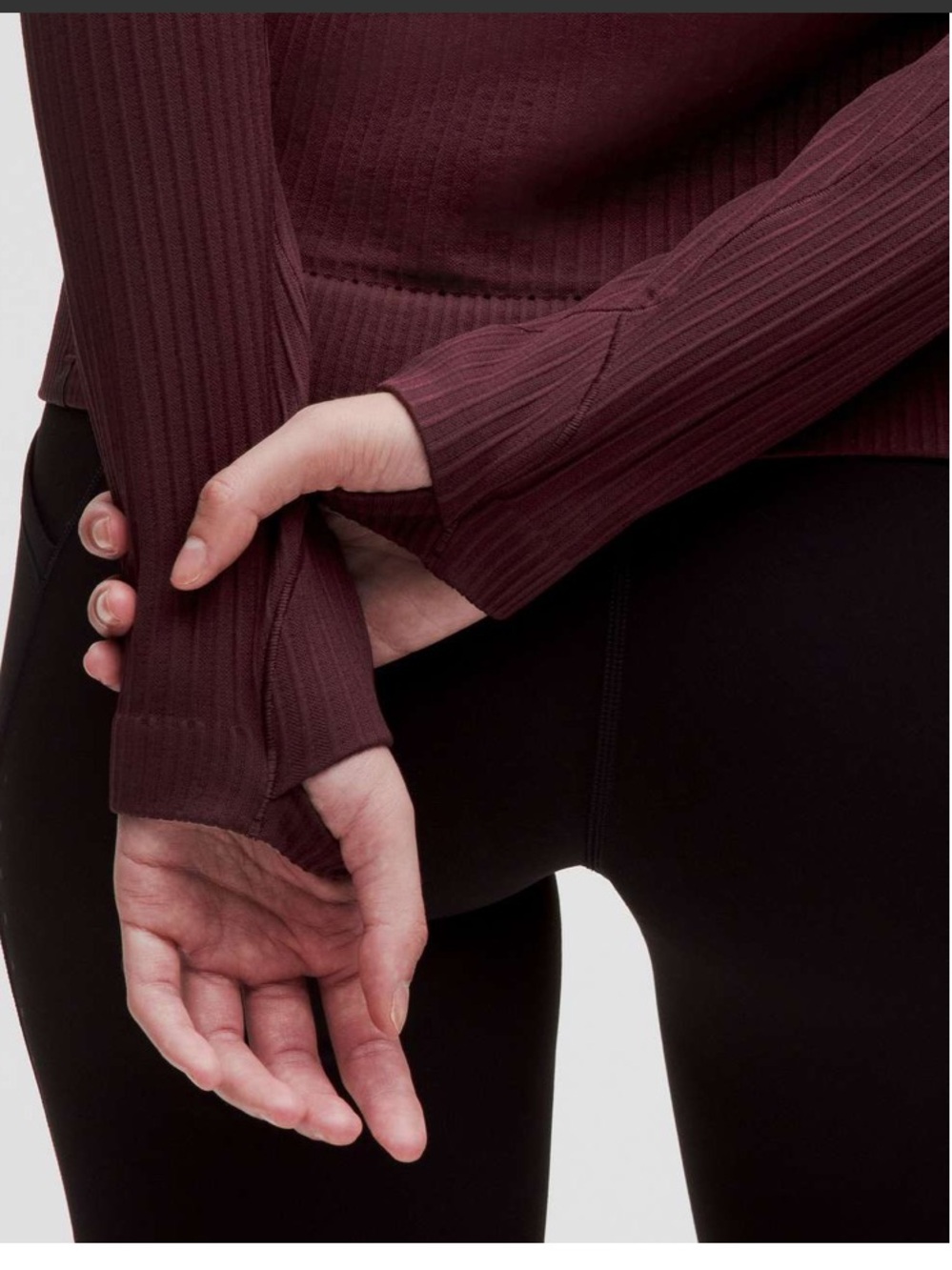 Lululemon Rest Less Pullover in Rib Garnet - Picture 5 of 11